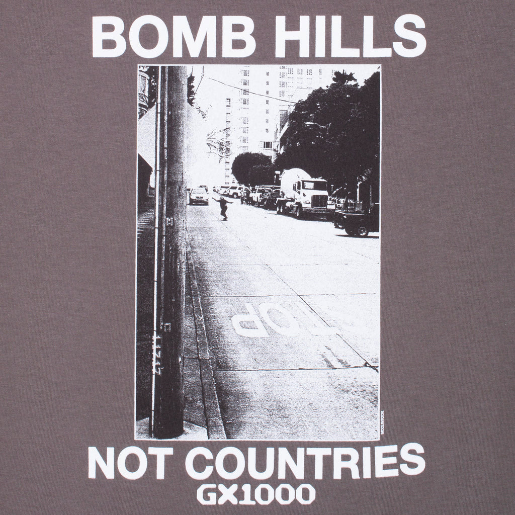 GX 1000 - T-Shirt - Bomb Hills Not Countries - charcoal