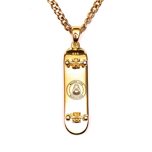 Macba Life Necklace "Skate Pendant gold"