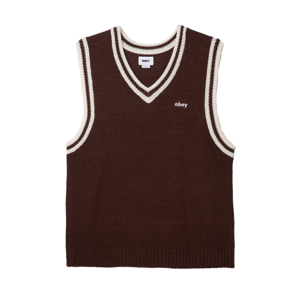 Obey - Vest - Alden Sweater - java brown