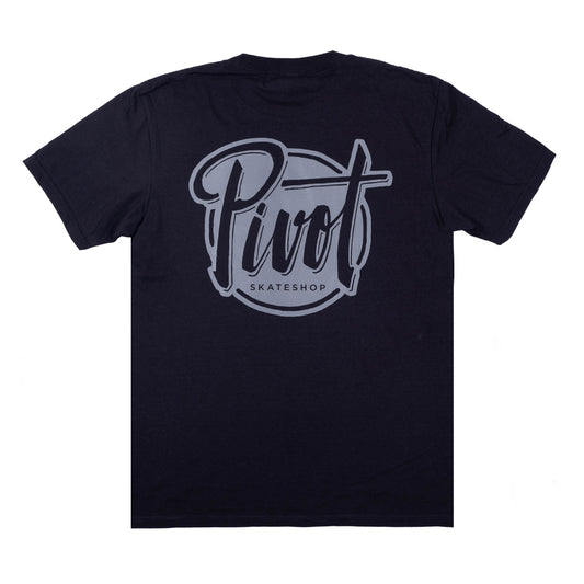 Pivot Skateshop T-Shirt Logo in black/grey