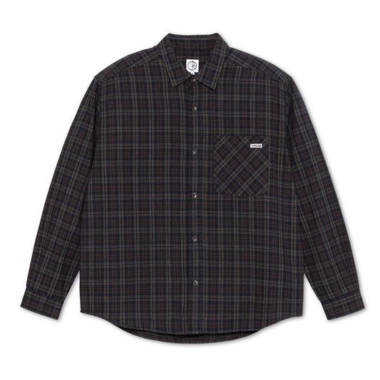 Polar - Shirt - Mitchell LS Flannel - navy/ brown