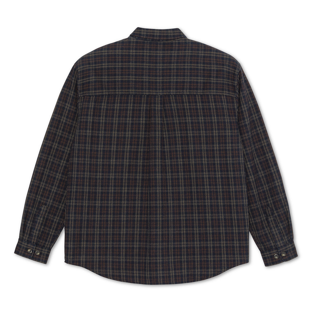Polar - Shirt - Mitchell LS Flannel - navy/ brown