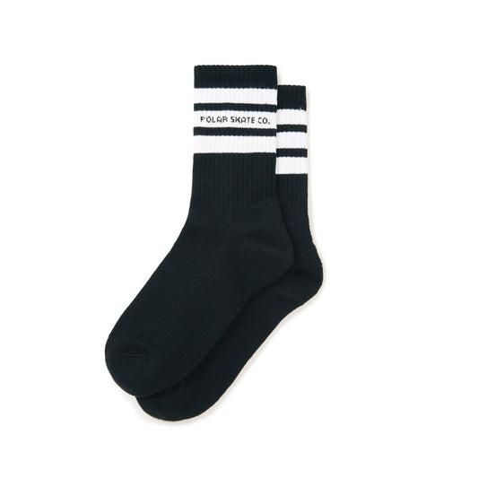 Polar Socks Rib Fat Stripe black/white