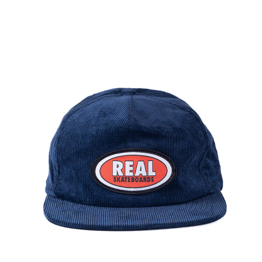 Real Cap Oval Patch Corduroy navy/ red