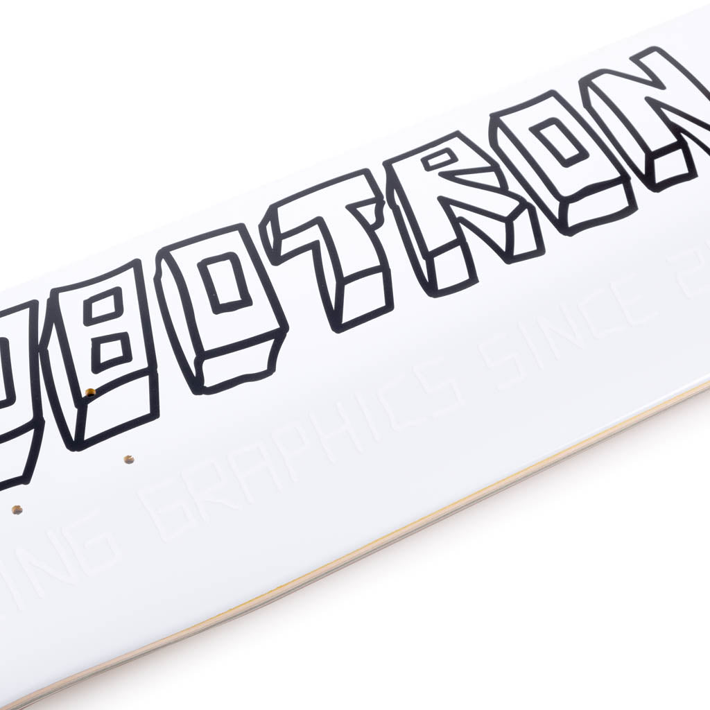 Robotron Deck "Boring Graphic" white 8.25"