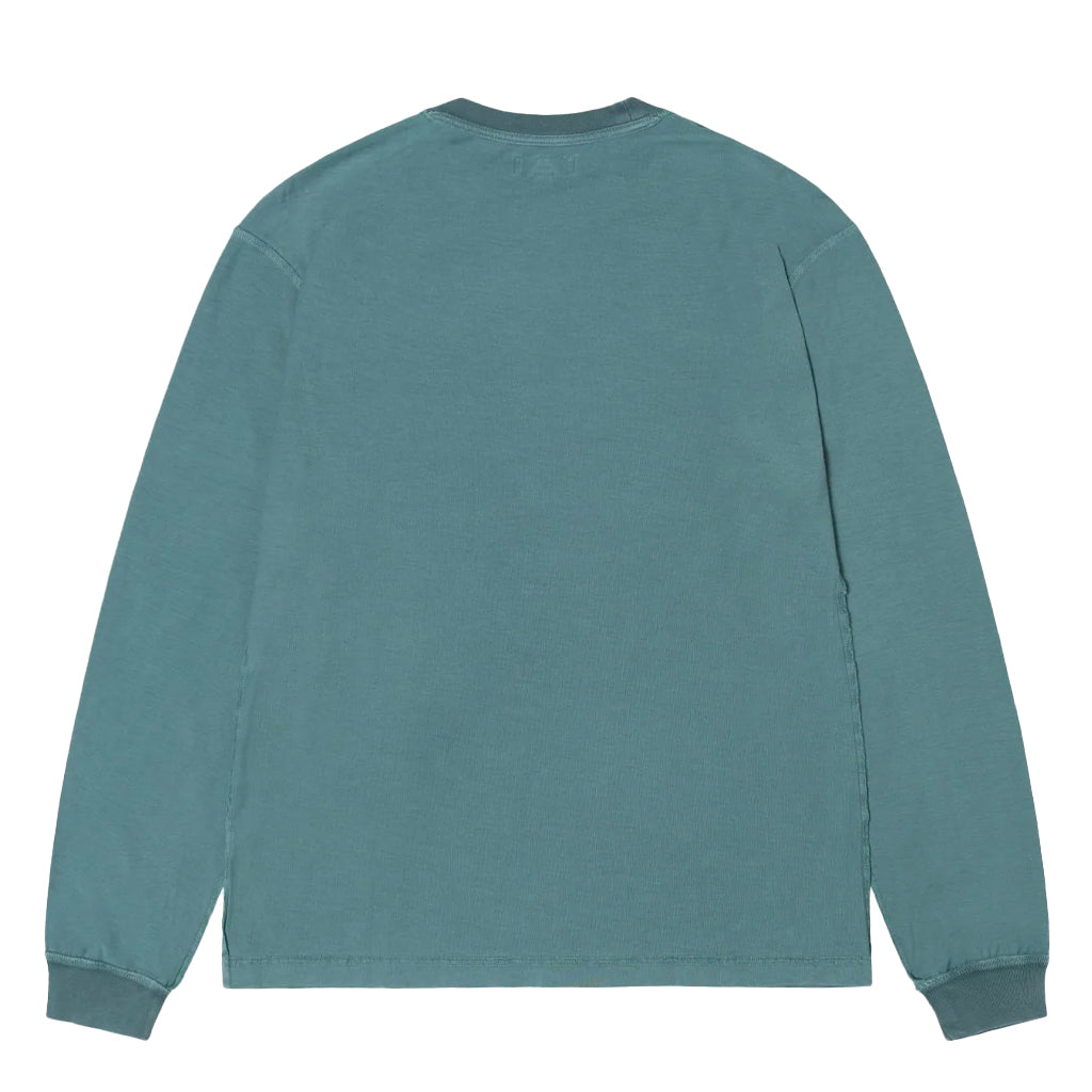 Stüssy - Longsleeve - Pig. Dyed Inside Out Crew - teal