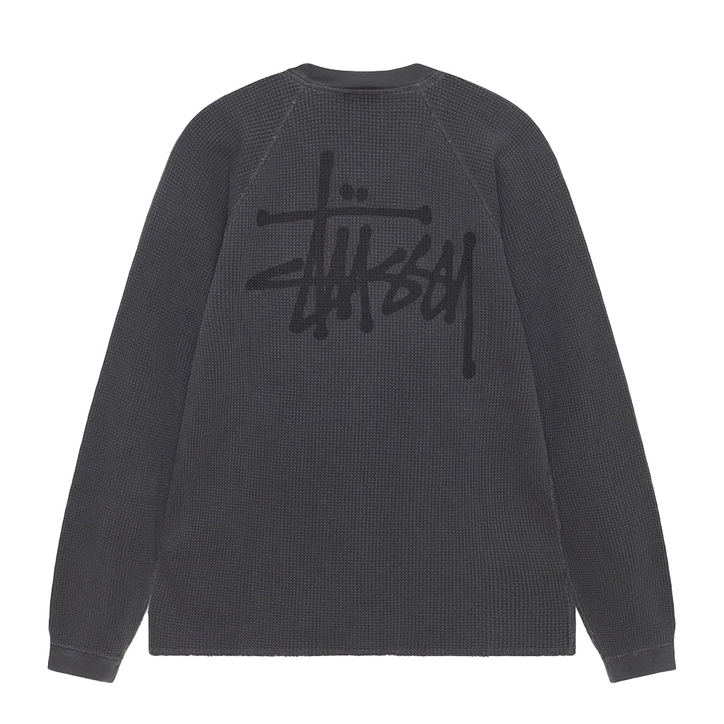 Stüssy - Longsleeve - Thermal - Raglan Basic Stock - washed black - INSTORE ONLY!