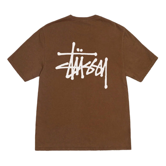 Stüssy - T-Shirt - Basic Pig. Dyed - brown - INSTORE ONLY!
