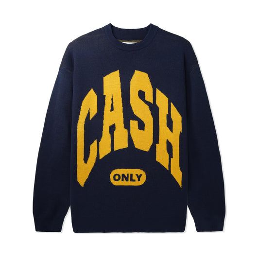 Cash Only Knitted Sweater College navy