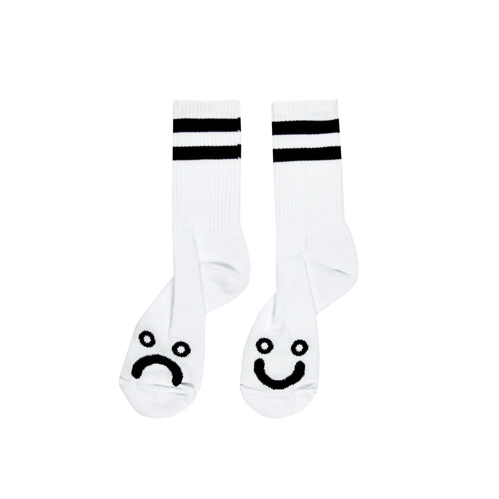 Polar Socks - Happy Sad - white