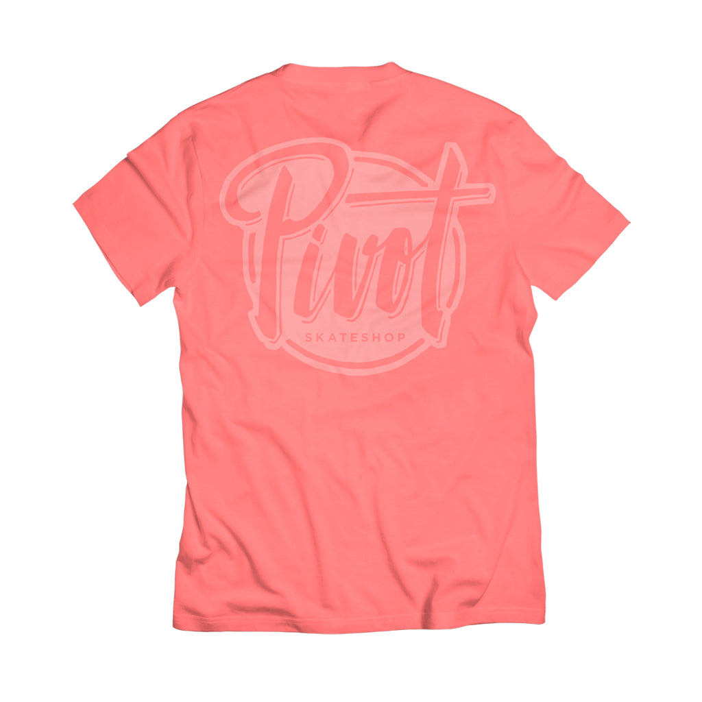 Pivot Skateshop - T-Shirt  Logo - coral - Online Only!