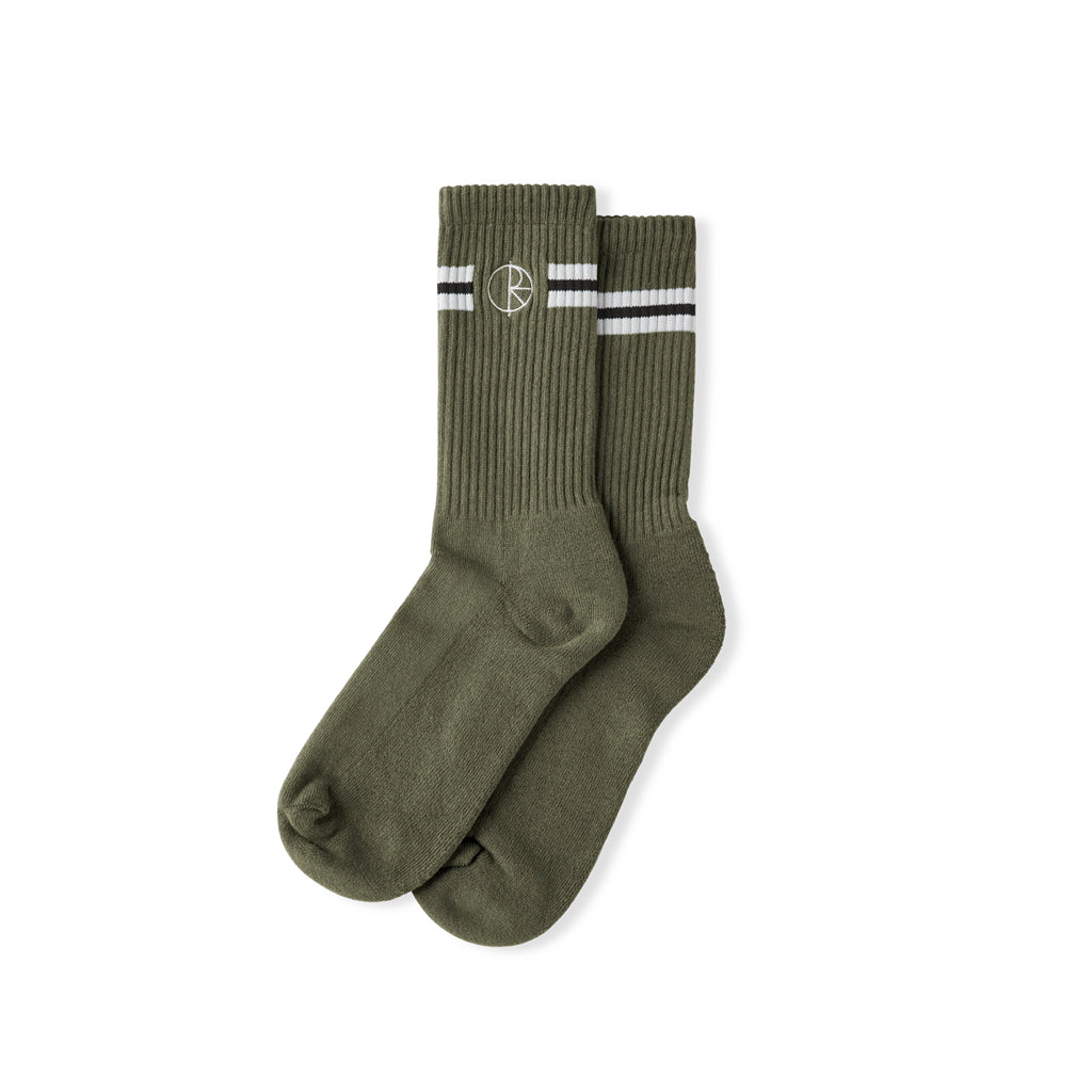 Polar Socks - Stroke Logo - olive