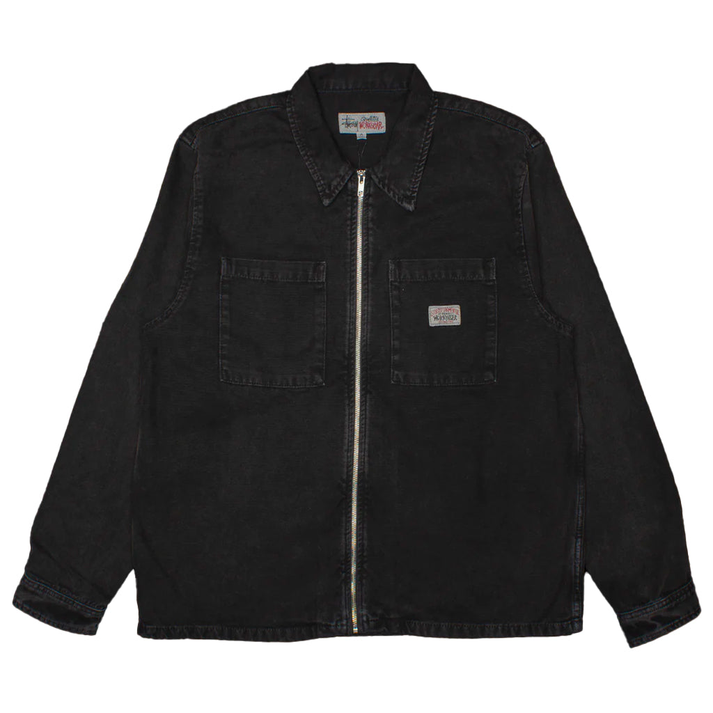 Stüssy - Jacket - Washed Canvas Zip - black