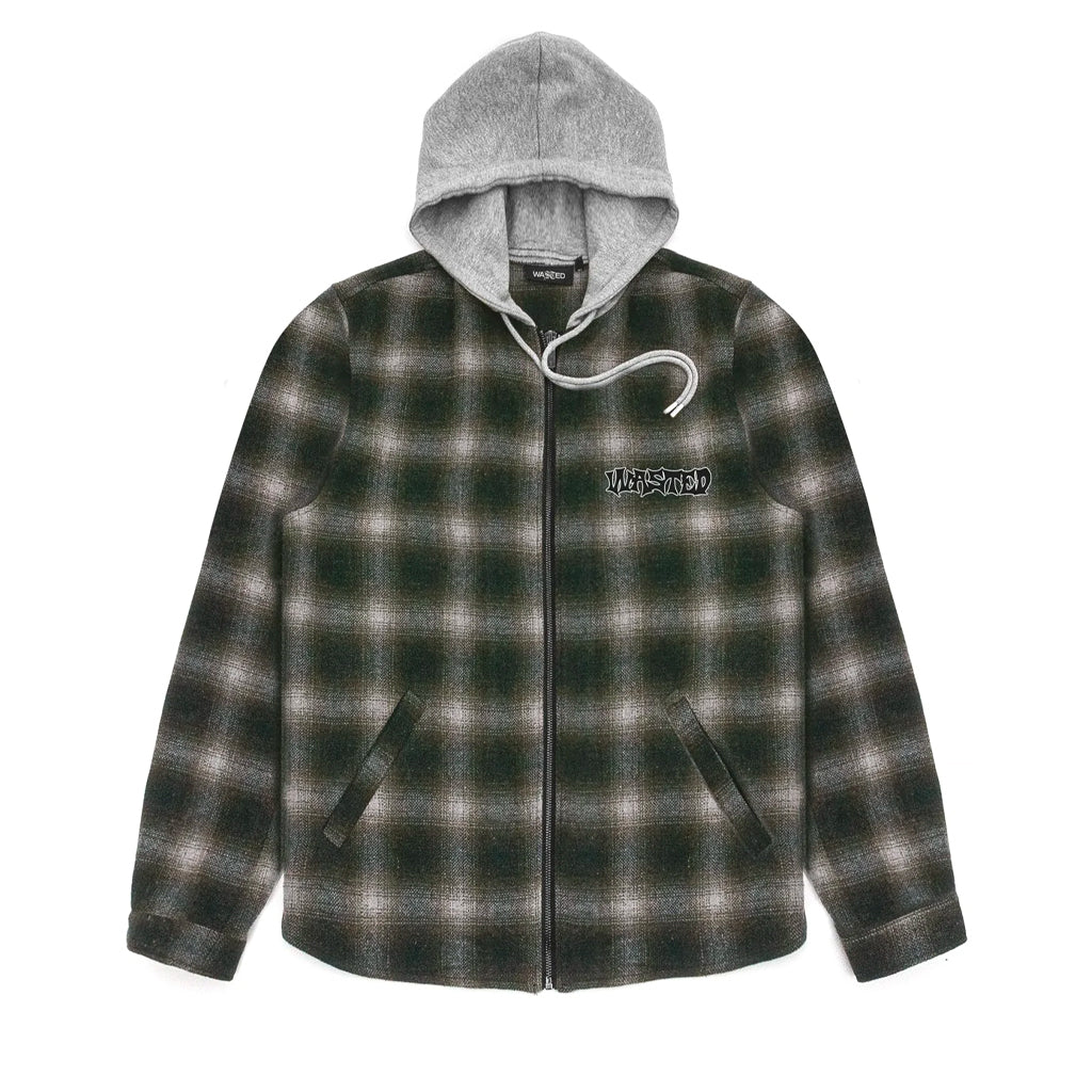 Wasted Paris - Shirt - Method - shadow plaid pine green/ grey - Online Only!